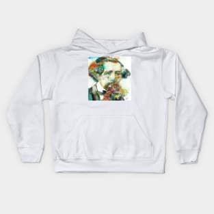 CHARLES DICKENS - watercolor portrait .3 Kids Hoodie